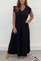 Maxi jurk voor dames met ruffle mouwen - elegante zomeroutfit voor tuinfeesten