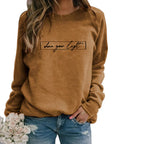 Dames sweatshirt met inspirerende quote - gezellige lange mouwen jumper voor casual dagelijks gebruik