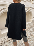 Langs teddyjas - damesoutwear met knopen en zakken