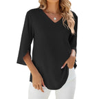 Dames v-hals blouse - casual chique top voor elke dag