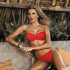 2-delige verleidelijke push-up bikini set - chique dames zwemkleding