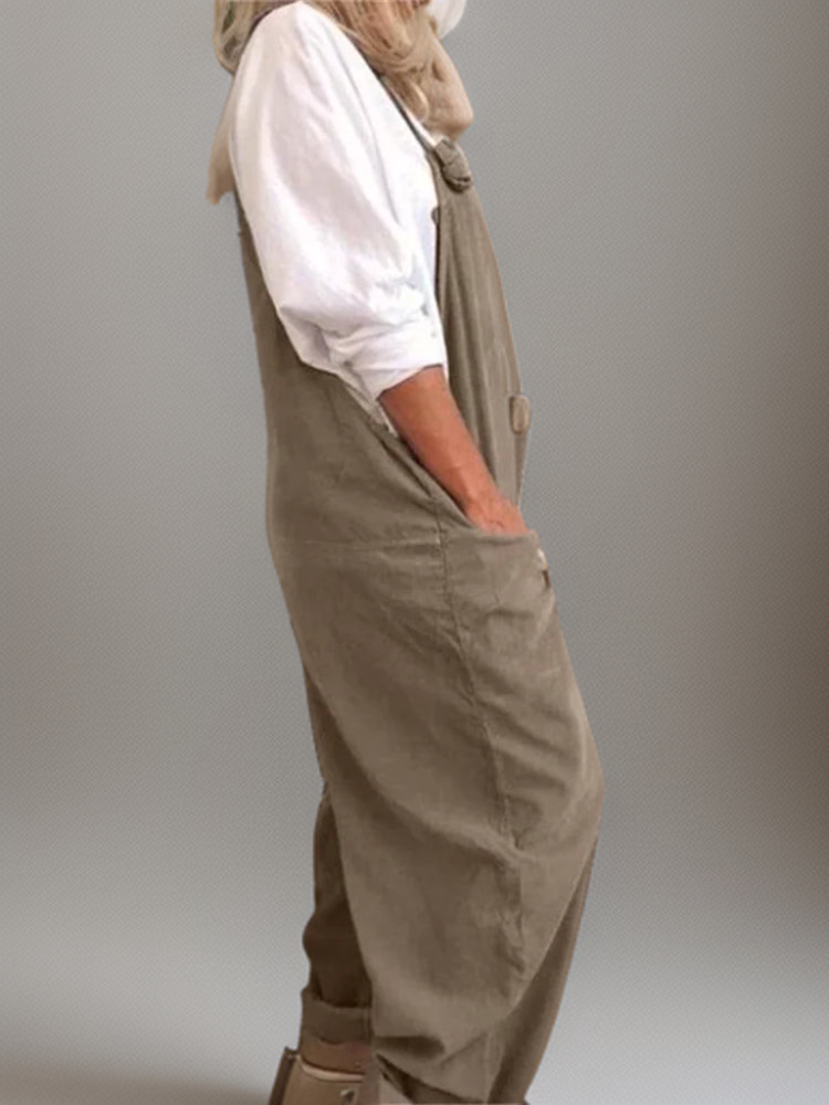 Dames oversized jumpsuit - losse dungarees voor elke dag