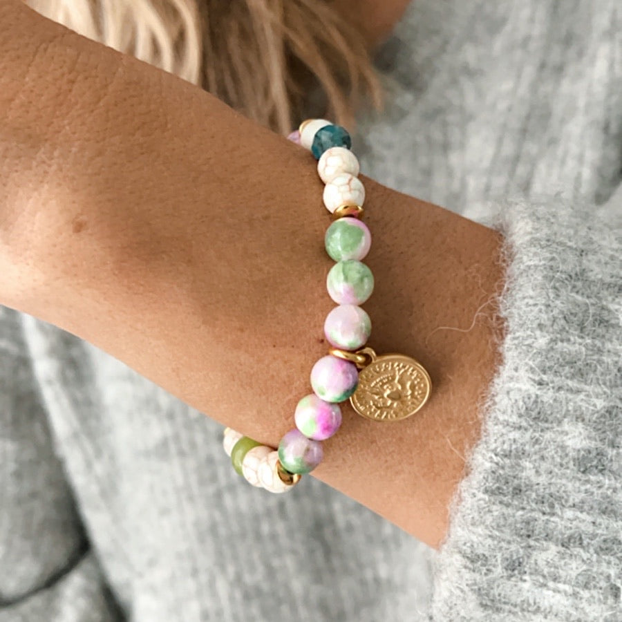 Beaded armband - trendy edelsteen damesaccessoire