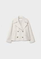 Dames cropped blazer - stijlvolle double-breasted tailored jacket voor kantoor en avonden