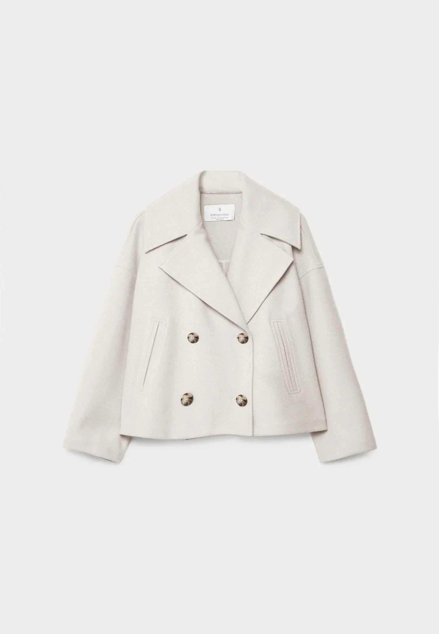 Dames cropped blazer - stijlvolle double-breasted tailored jacket voor kantoor en avonden