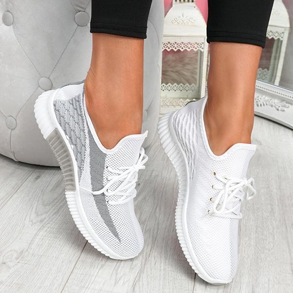 Dames ademende mesh trainers - lichte, stijlvolle schoenen