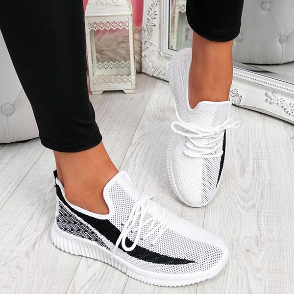 Dames ademende mesh trainers - lichte, stijlvolle schoenen