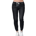 Dames jogger-stijl denimbroek - gezellige en stijlvolle casual jeans voor vrouwen