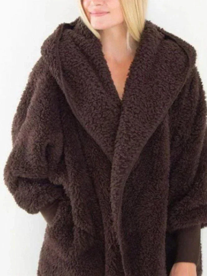 Gezellige faux fur cardigan - oversized damesjas - Bakkermode.nl