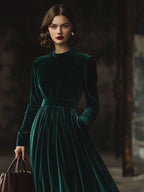 Opulente velours maxi jurk - elegante avondkleding voor dames