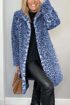 Leopardprint nepleer coat - stijlvolle dames winteroutdoor - Bakkermode.nl