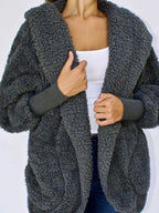 Gezellige faux fur cardigan - oversized damesjas - Bakkermode.nl