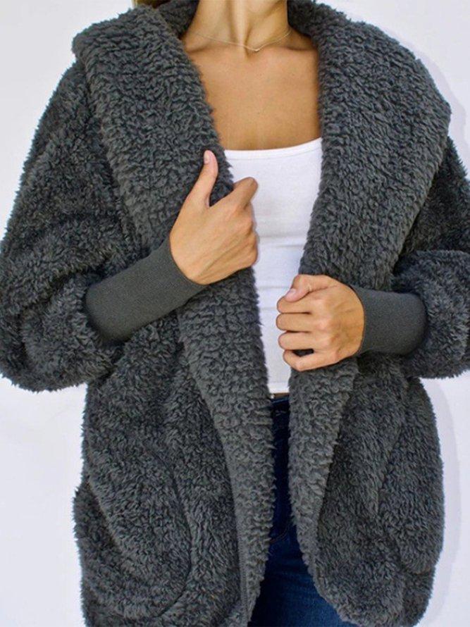 Gezellige faux fur cardigan - oversized damesjas - Bakkermode.nl