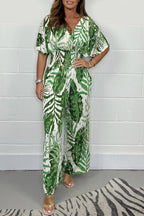 Dames jumpsuit met relaxte fit en bloemenprint - veelzijdige casual outfit voor elke gelegenheid
