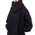 Oversized sweater - zwarte dames hoodie voor dagelijks comfort - Bakkermode.nl