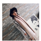 Extra grote soft knit sjaal - luxe dames oversized omslag