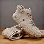 Leren enkellaarsjes - warme fleece gevoerde dames schoenen