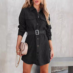 Dames corduroy overhemdjurk - casual elegante outfit voor elke gelegenheid