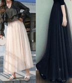 Tulle maxi rok - elegante hoge taille damesrok - Bakkermode.nl