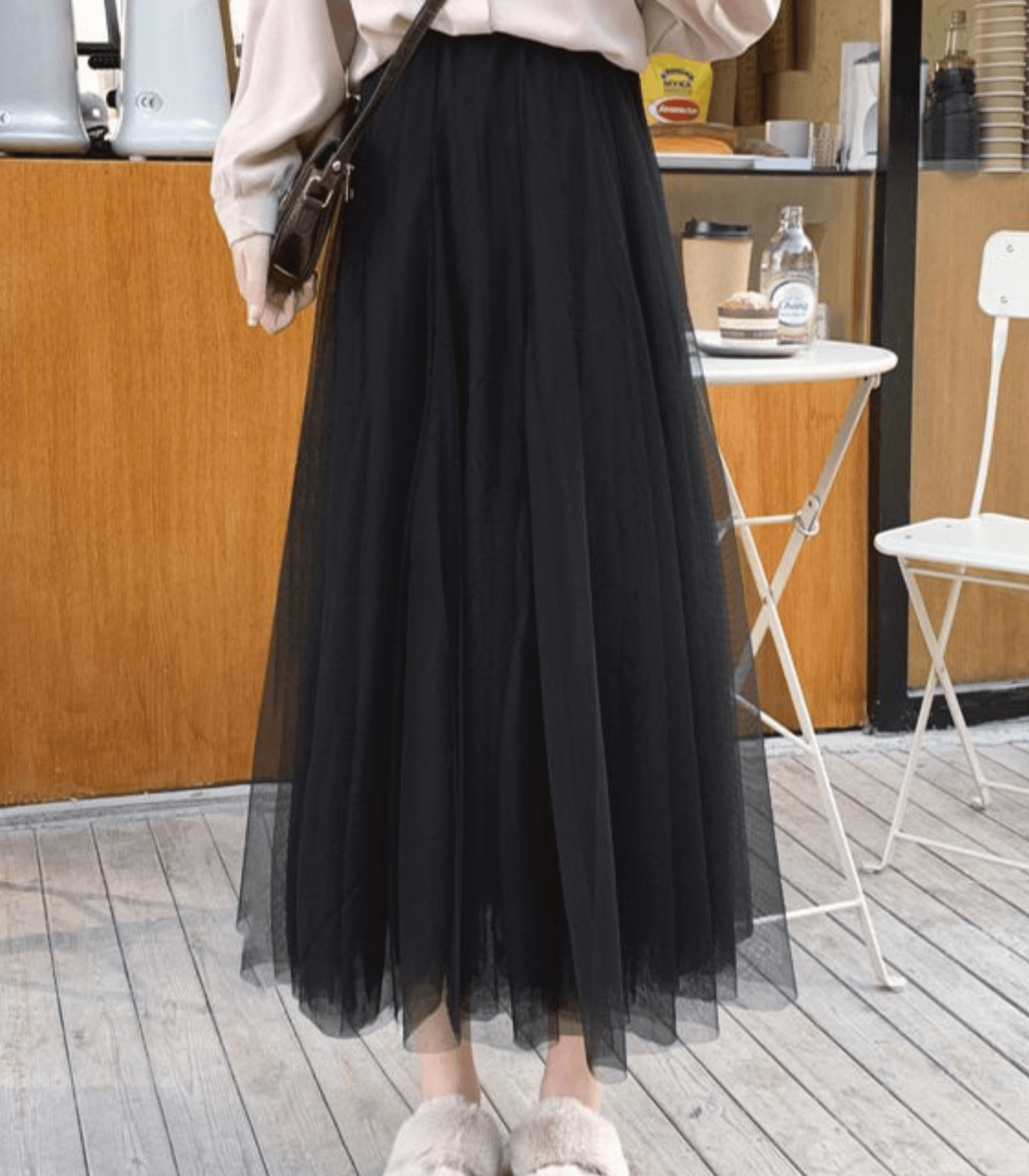 Tulle maxi rok - elegante hoge taille damesrok - Bakkermode.nl