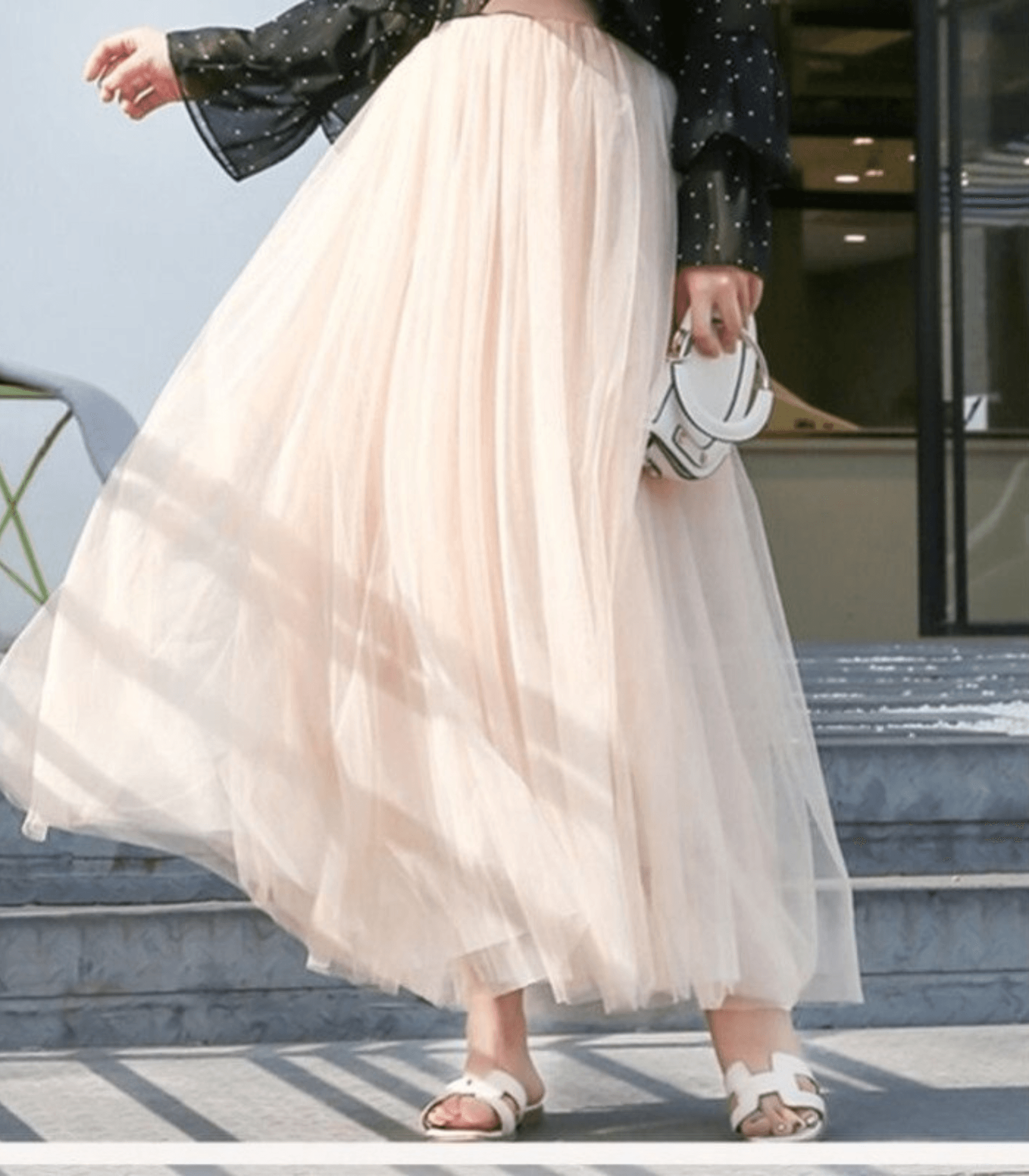 Tulle maxi rok - elegante hoge taille damesrok - Bakkermode.nl
