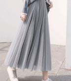 Tulle maxi rok - elegante hoge taille damesrok - Bakkermode.nl