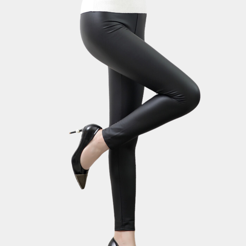 Faux leren leggings - strakke stretch damesbroeken