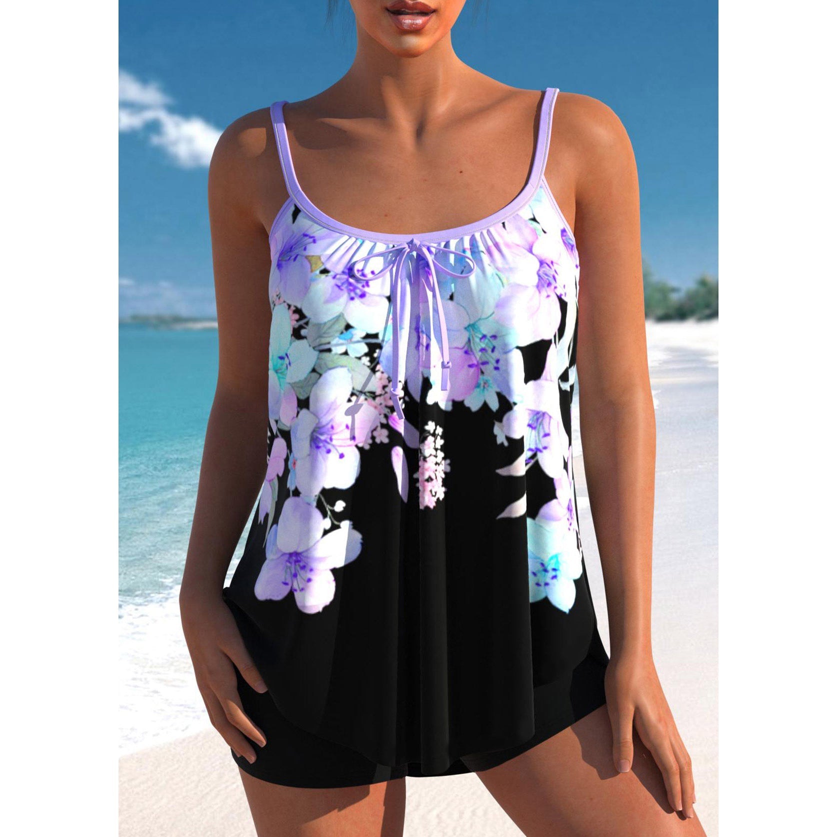 Dames tankini-top - lichtgewicht zwemkleding voor strandactiviteiten - moderne stijl voor actieve vrouwen