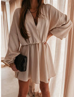 V-hals mini-jurk - chique casual damesmode