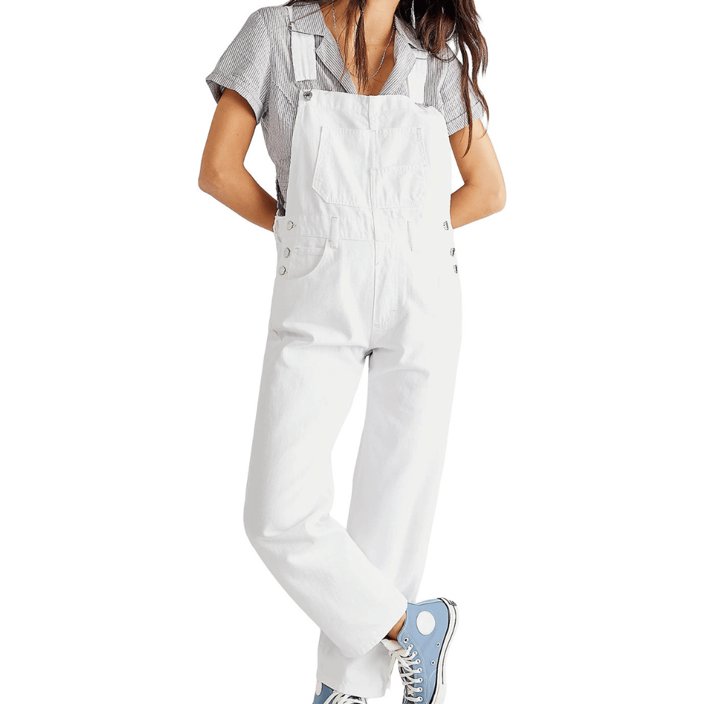 Dames denim dungarees casual overalls - ontspannen fit, veelzijdige stijl voor uitjes