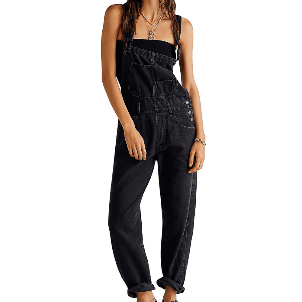 Dames denim dungarees casual overalls - ontspannen fit, veelzijdige stijl voor uitjes