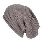 Gehaakte beanie muts - slouchy dames wintermuts