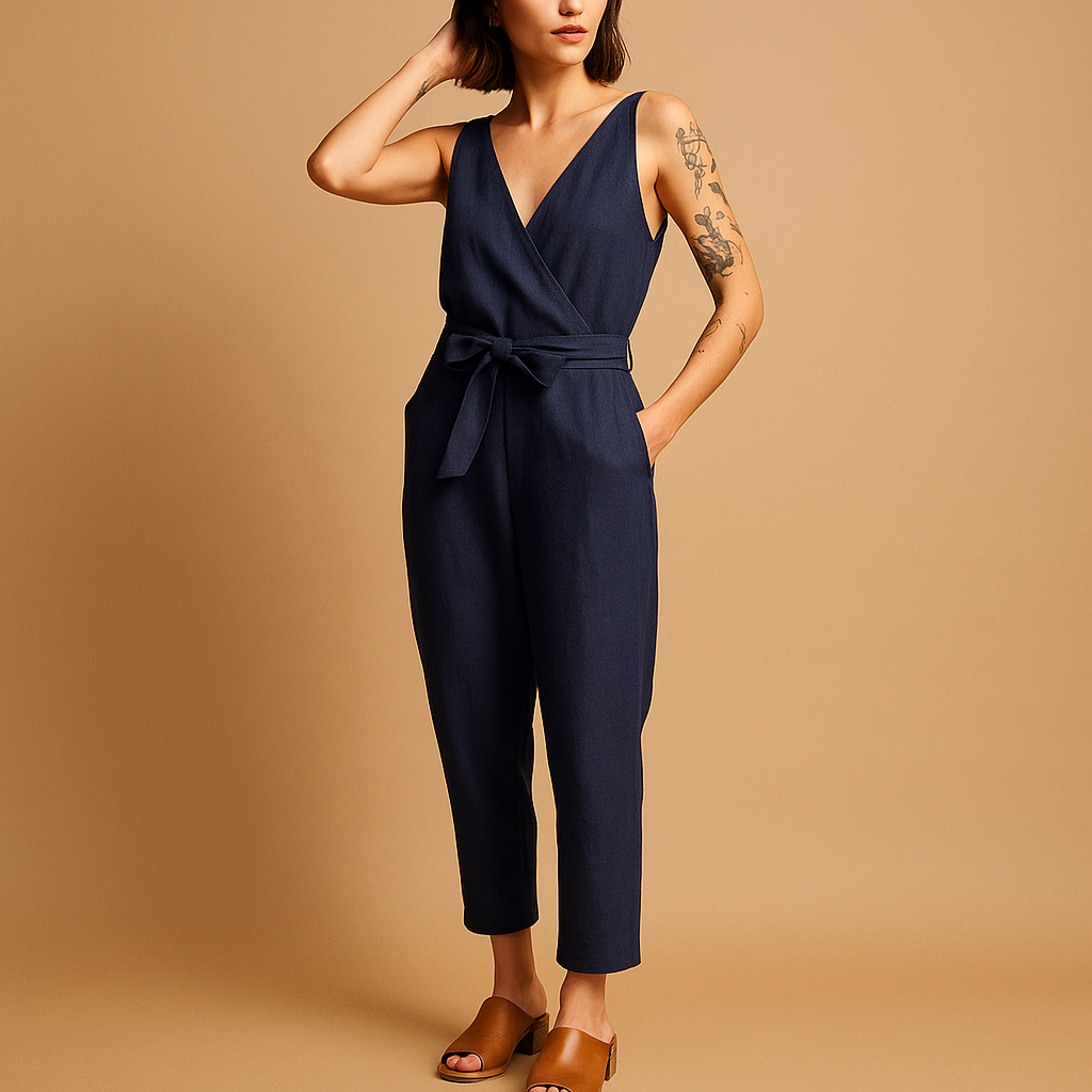 Dames jumpsuit met verstelbare tailleband - trendy éénstuk voor casual dagelijks gebruik