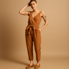 Dames jumpsuit met verstelbare tailleband - trendy éénstuk voor casual dagelijks gebruik
