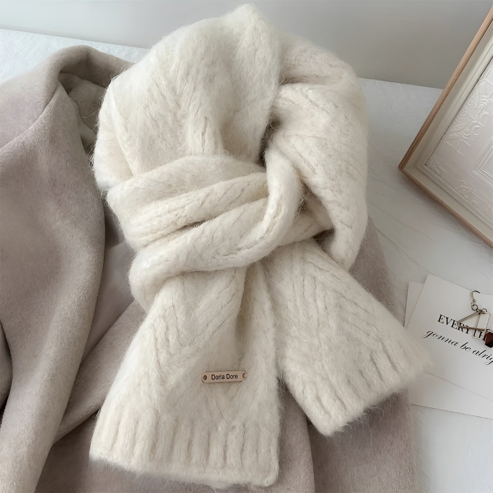 Luxe winter sjaal - zachte wolblend dameswrap - Bakkermode.nl