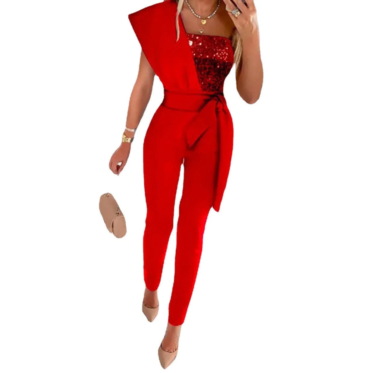 Versierd jumpsuit - elegante avondkleding voor vrouwen
