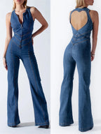 Denim jumpsuit - trendy blauwe dames overall