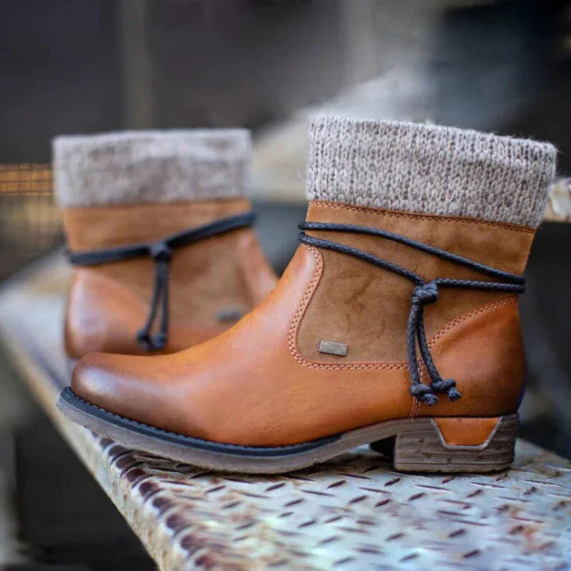 Leren enkelboots - trendy dames winterfootwear