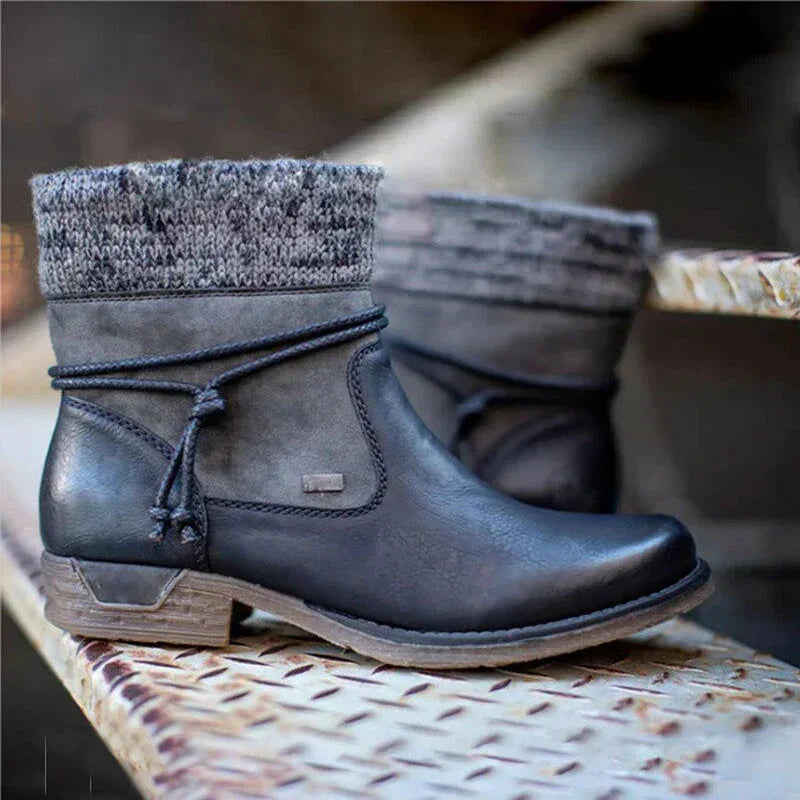 Leren enkelboots - trendy dames winterfootwear