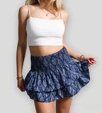 Dames geruite mini rok met volants - stijlvolle en relaxte zomeroutfit