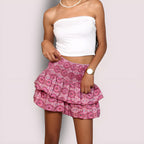 Dames geruite mini rok met volants - stijlvolle en relaxte zomeroutfit