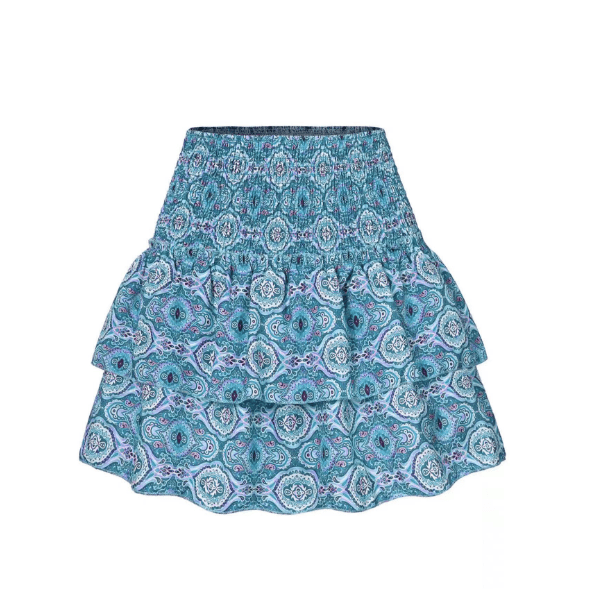 Dames geruite mini rok met volants - stijlvolle en relaxte zomeroutfit