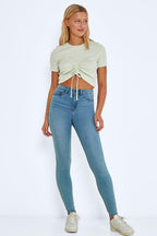 Slim fit jeans - hoge taille dames denimbroeken