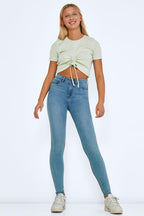 Slim fit jeans - hoge taille dames denimbroeken