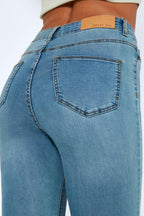 Slim fit jeans - hoge taille dames denimbroeken