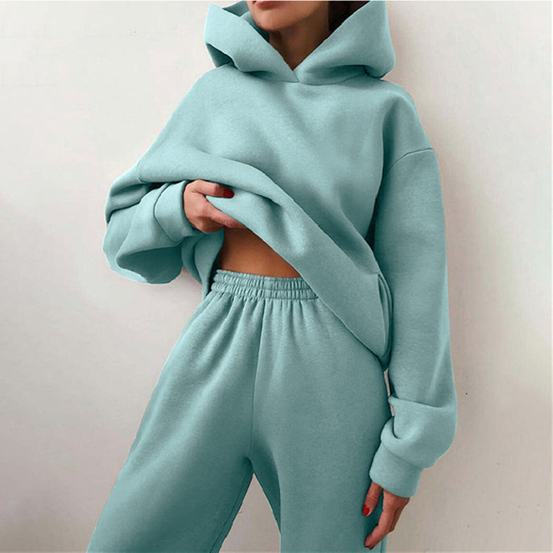 2-delige loungewear set - gezellige hooded tracksuit voor dames