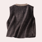 Garen gebreide mouwloze vest - elegante dames cardigan