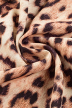 Maxi-jurk met luipaardprint en pofmouwen voor dames