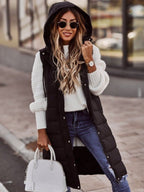 Gewatteerd lang gilet voor dames - slank en comfortabel - Bakkermode.nl