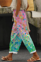 Dames casual broeken met unieke bloemprint - luchtige loungewear voor dagelijks gebruik